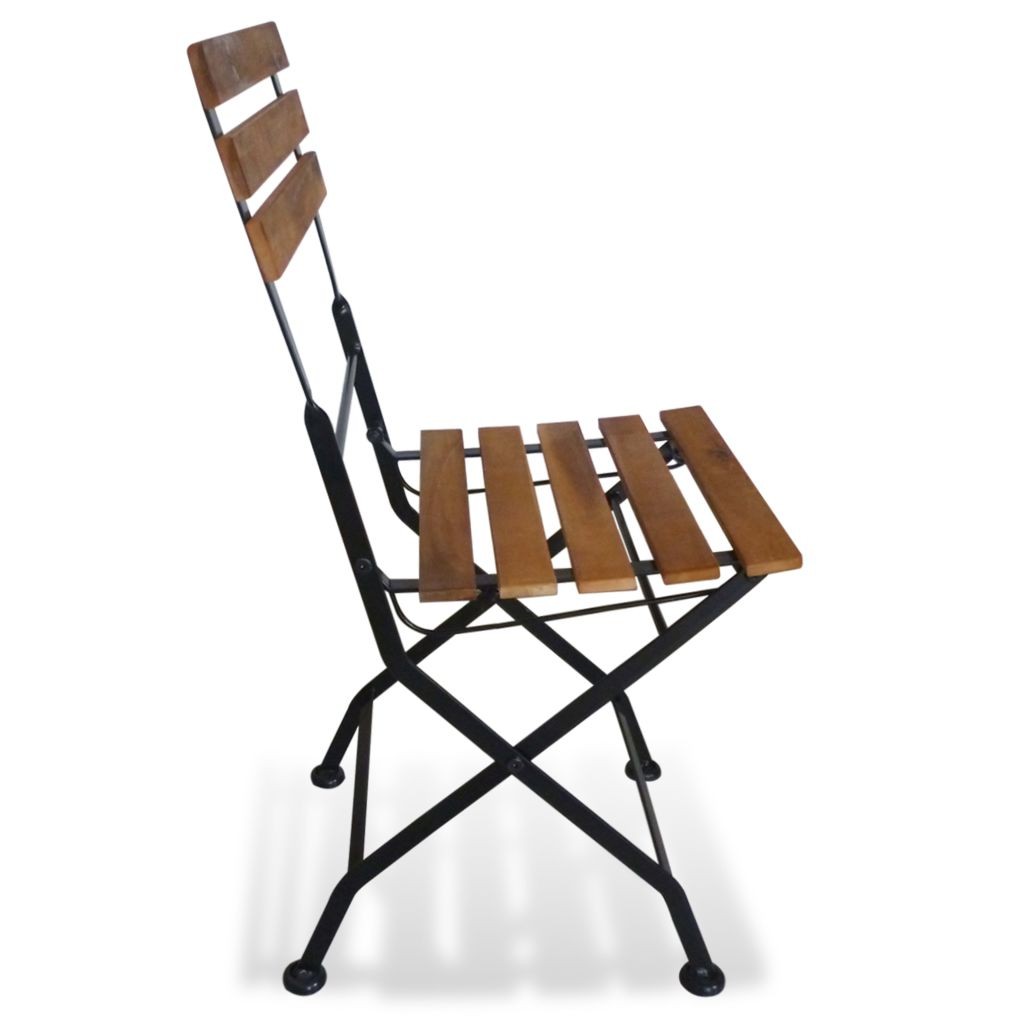 3 Piece Folding Bistro Set Solid Acacia Wood